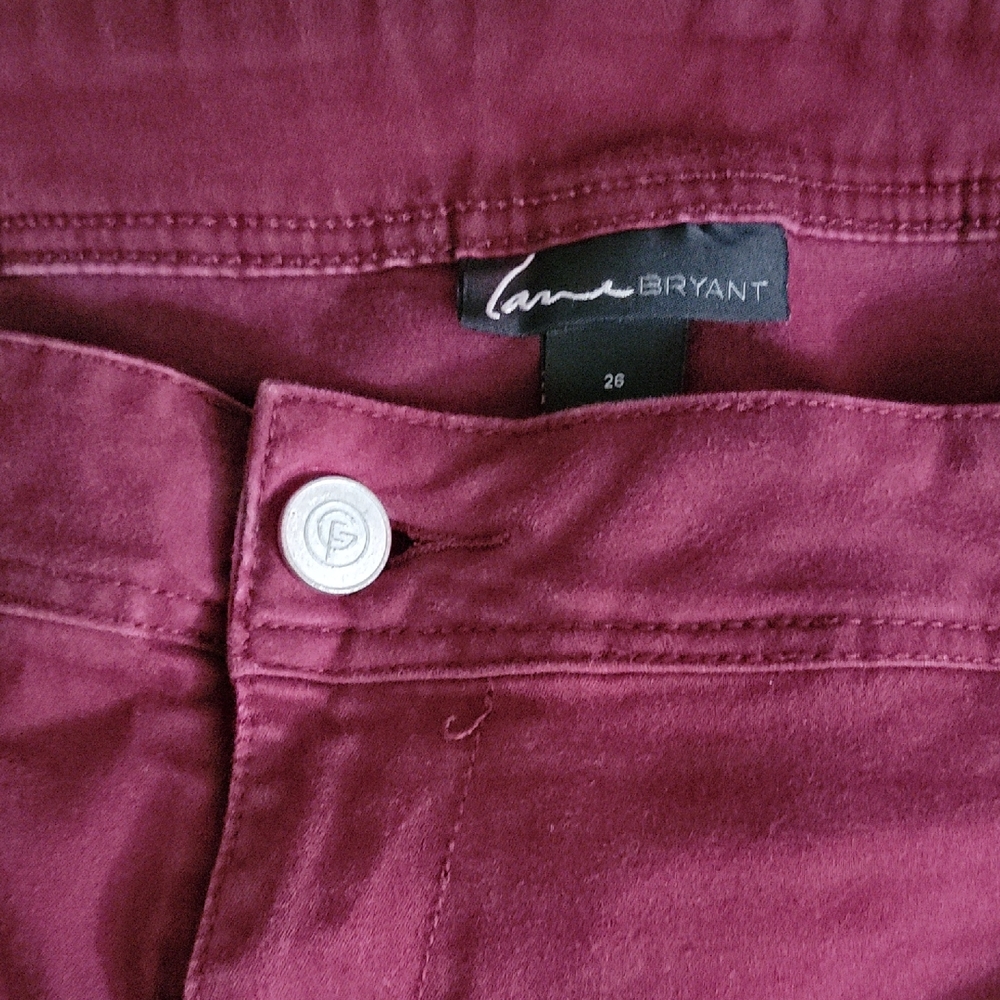 Lane Bryant Deep Red Trousers